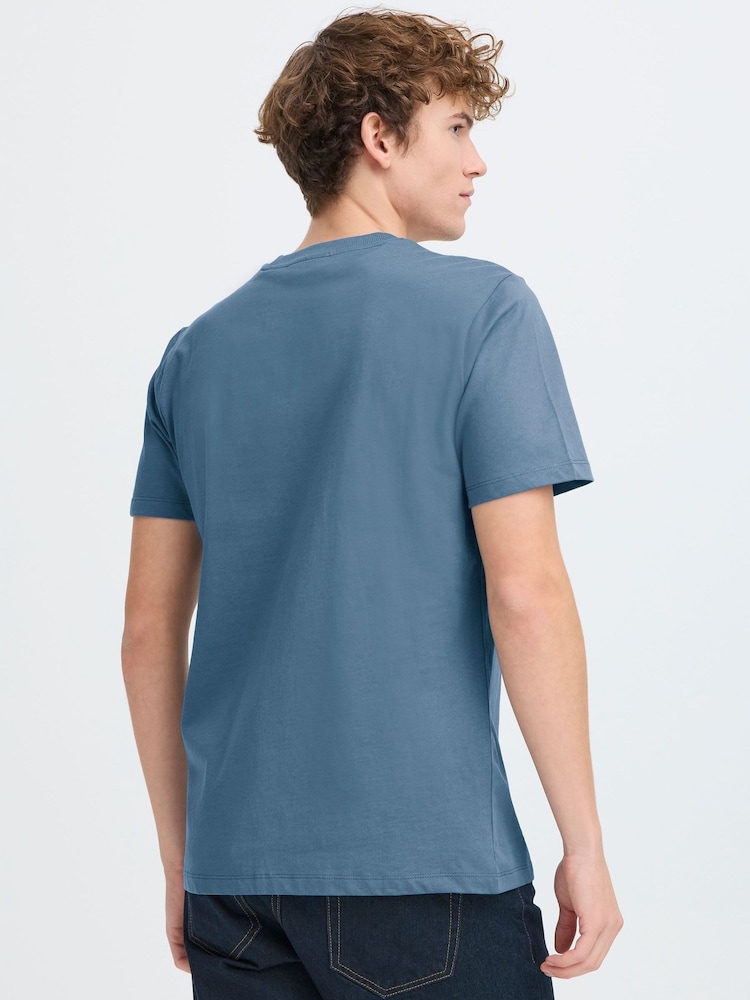 Casual Friday Blue Sundin Crew Neck Short Sleeve T-Shirt - Image 2 of 8