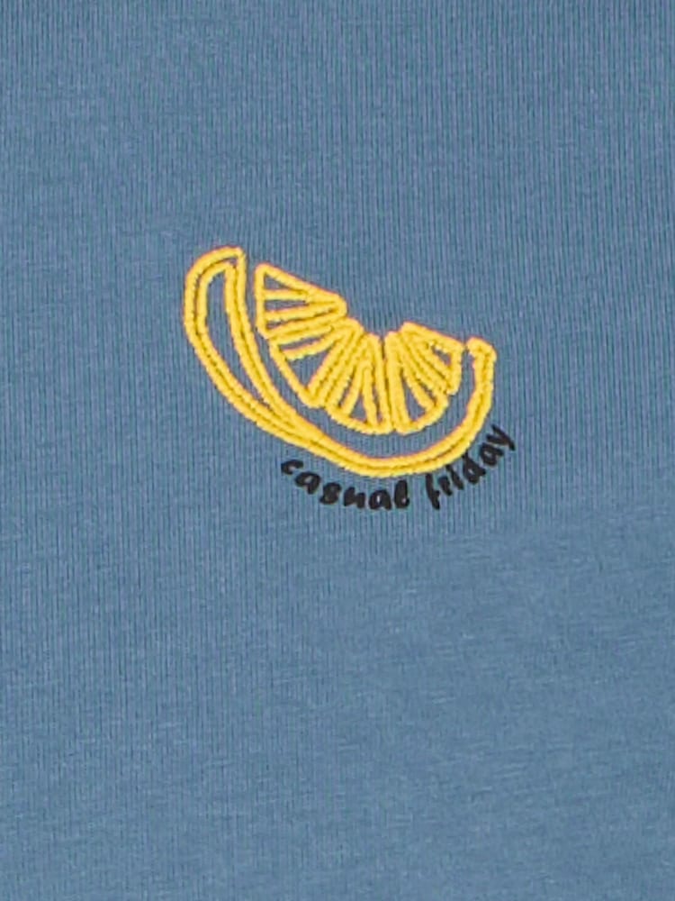 Casual Friday Blue Sundin Crew Neck Short Sleeve T-Shirt - Image 8 of 8