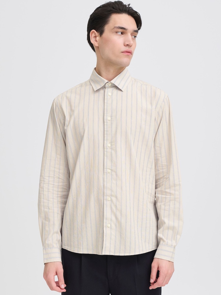 Casual Friday Natural Olsson Long Sleeve Striped Shirt - Image 1 of 8