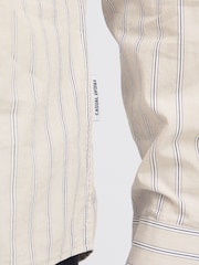 Casual Friday Natural Olsson Long Sleeve Striped Shirt - Image 4 of 8