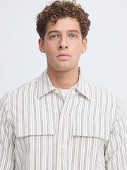 Casual Friday White CfWiberg Long Sleeve Striped Shirt - Image 5 of 8