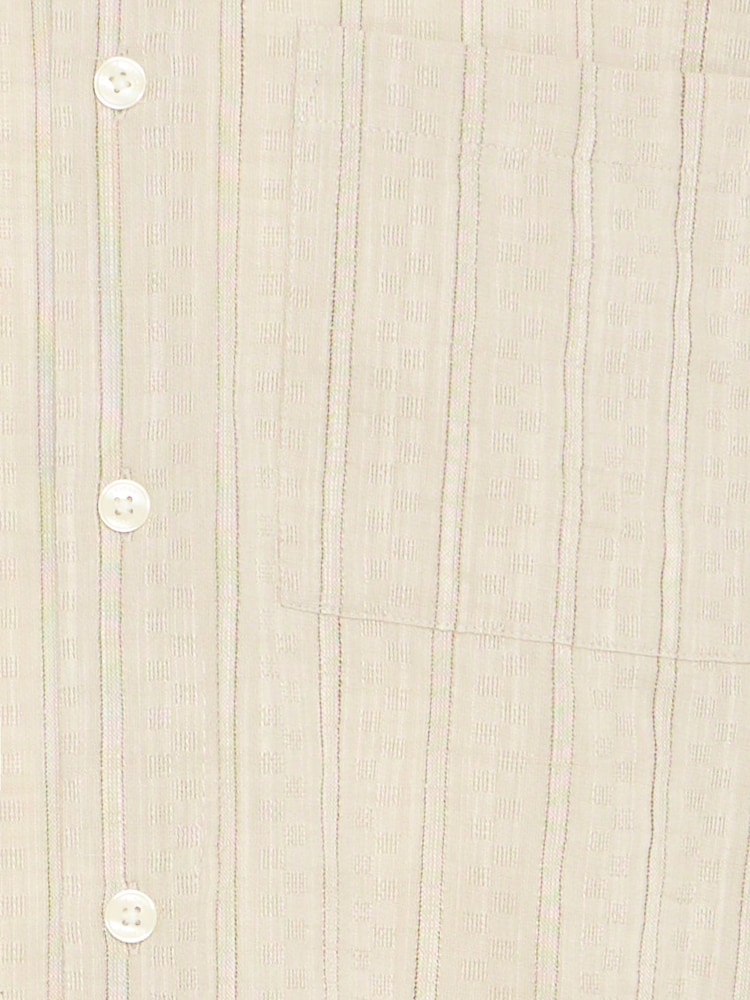 Casual Friday Natural Hedman Long Sleeve Dobby Striped Shirt - Image 6 of 6