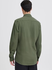 Casual Friday Green Arthur Pique Jersey Long Sleeve Shirt - Image 2 of 8