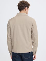 Casual Friday Natural CfHaglund Pin Zipper Shacket - Image 2 of 8