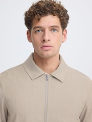 Casual Friday Natural CfHaglund Pin Zipper Shacket - Image 4 of 8