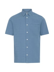 Casual Friday Blue Aaberg Short Sleeve Structured Shirt - Image 6 of 8