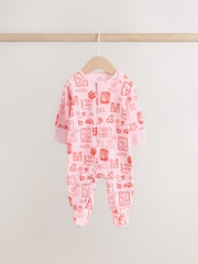 Vermelho/Rosa - Pacote 3 de roupas de dormir para bebês (0meses a3anos) - Imagem 3 de 13