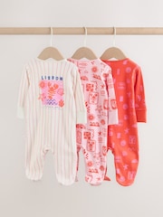 Vermelho/Rosa - Pacote 3 de roupas de dormir para bebês (0meses a3anos) - Imagem 5 de 13