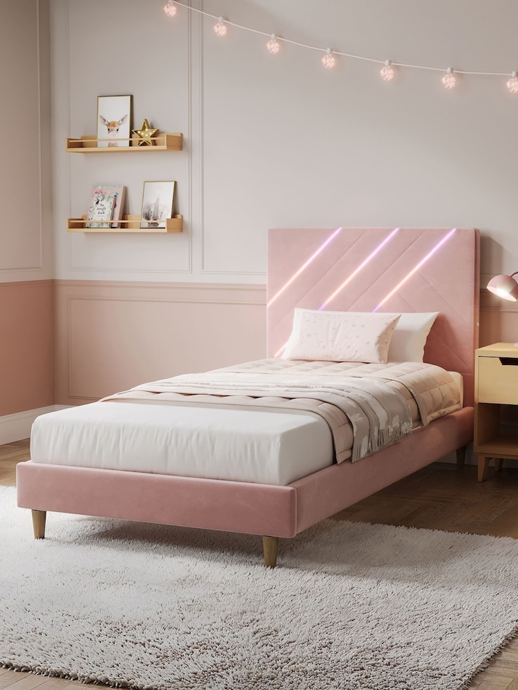 XR Living Pink Lily Bed Frame With App Control Lights - Image 1 of 6