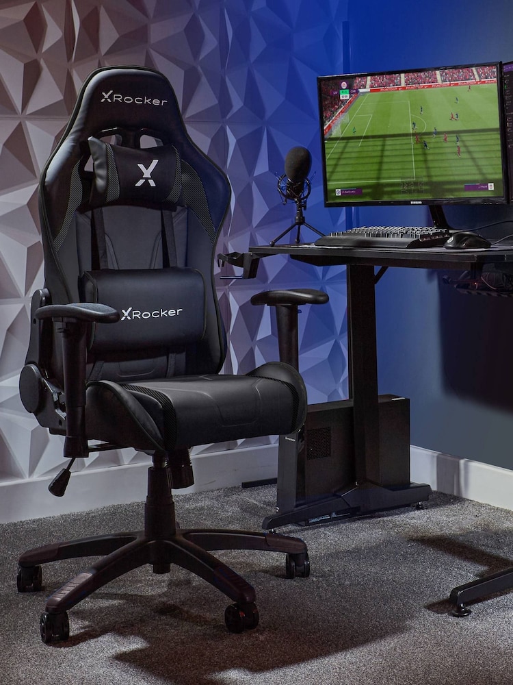 X Rocker Black Agility Compact Esport Gaming Chair - Image 1 of 6