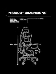 X Rocker Black Agility Compact Esport Gaming Chair - Image 3 of 6