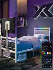 X Rocker White Basecamp RGB Bed with App Controlled LED - Image 1 of 6