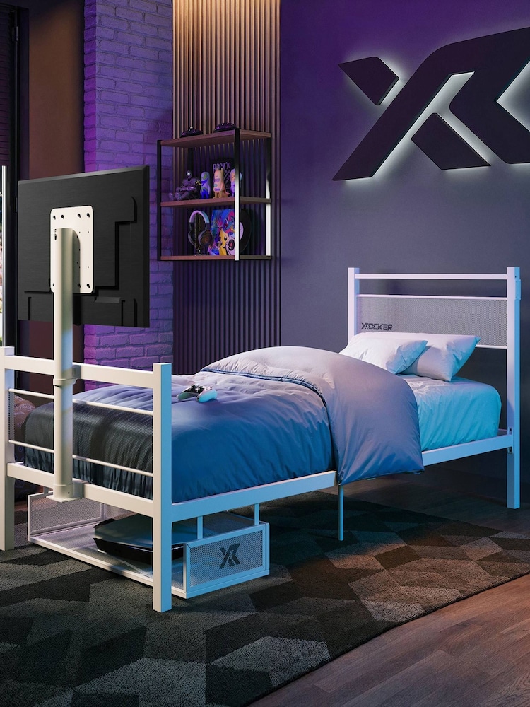 X Rocker White Basecamp RGB Bed with App Controlled LED - Image 2 of 6