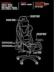 X Rocker Black  Orange Agility Sport Esport Gaming Chair - Image 6 of 6