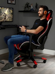 X Rocker Black Red Agility Sport Esport Gaming Chair - Image 2 of 5