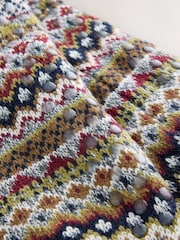 Navy/Grey Fairisle Slipper Socks With Grippers 1 Pack - Image 4 of 8