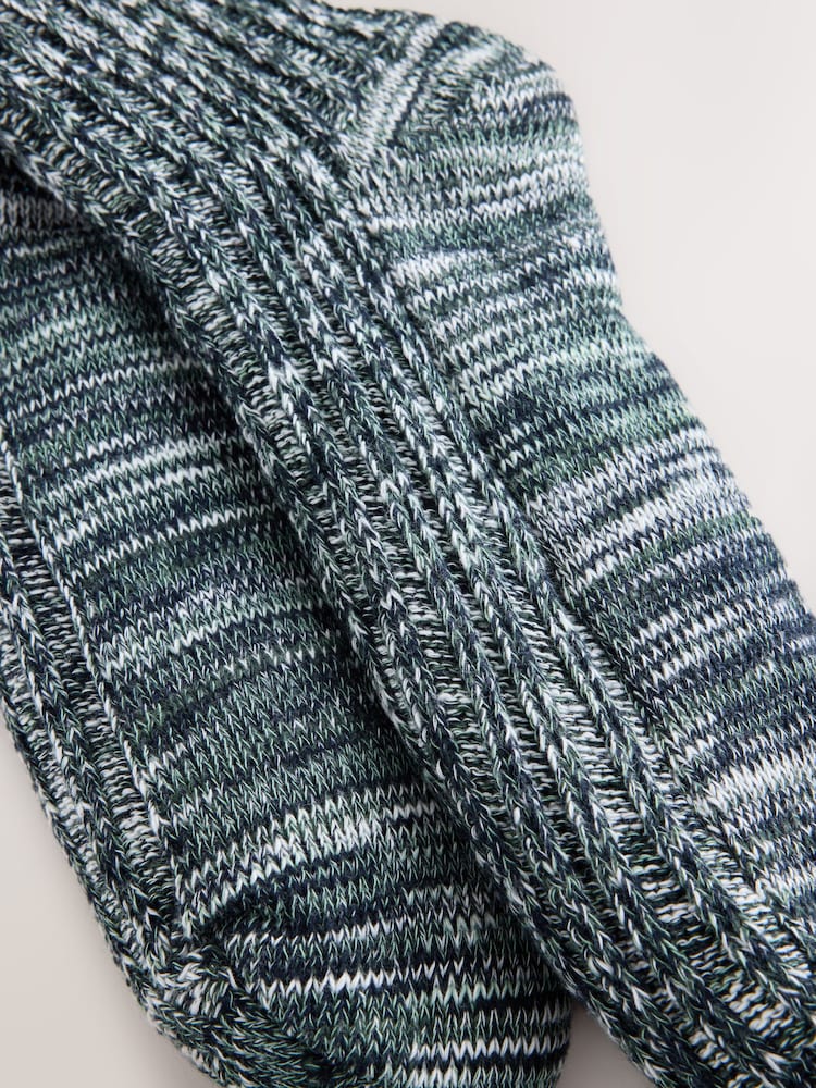 Green Twist Slipper Socks With Grippers 1 Pack - Image 2 of 3