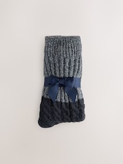 Navy Blue Slipper Socks With Grippers 1 Pack - Image 8 of 8