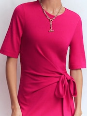 Розовый - Платье миди с завязкой Boden Zinnia - Изображение 2 5