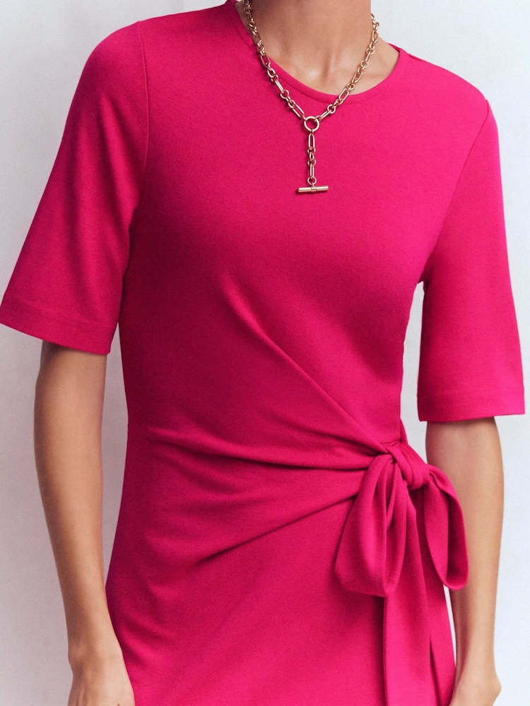 Розовый - Платье миди с завязкой Boden Zinnia - Изображение 2 5