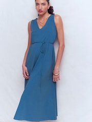 Boden Mia Midi φόρεμα φανέλας με Λαιμόκοψη V - Εικόνα 4 από 5