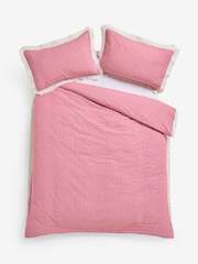 Cath Kidston Red Painted Gingham Broderie Trim 100% Cotton Duvet Cover and Pillowcase Set - Image 5 of 5