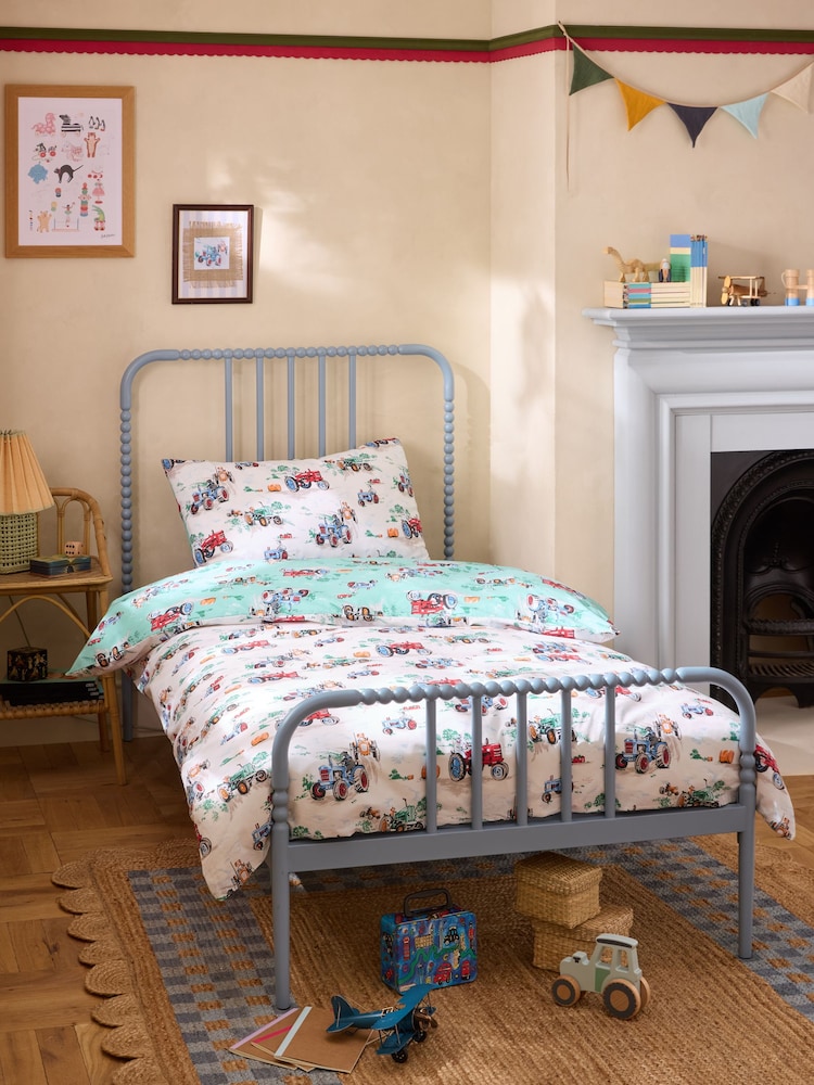 Cath Kidston Green Vintage Tractors Duvet Cover and Pillowcase Set - Image 1 of 6 Cath Kidston Green Vintage Tractors Duvet Cover and Pillowcase Set - Image 1 of 6