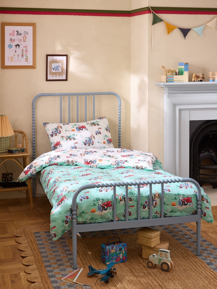 Cath Kidston Green Vintage Tractors Duvet Cover and Pillowcase Set - Image 2 of 6 Cath Kidston Green Vintage Tractors Duvet Cover and Pillowcase Set - Image 2 of 6