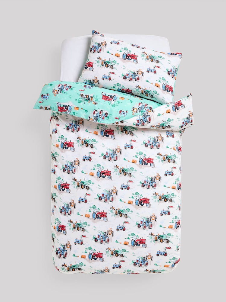 Cath Kidston Green Vintage Tractors Duvet Cover and Pillowcase Set - Image 6 of 6 Cath Kidston Green Vintage Tractors Duvet Cover and Pillowcase Set - Image 6 of 6