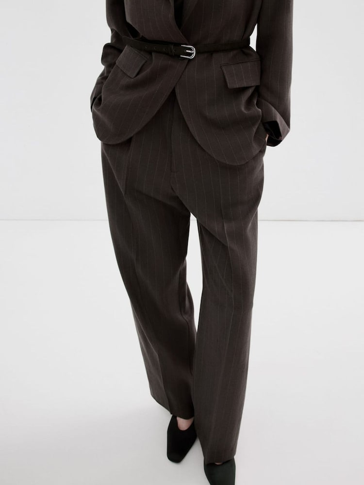 Mango Brown Single Breasted Blazer - Image 1 of 6