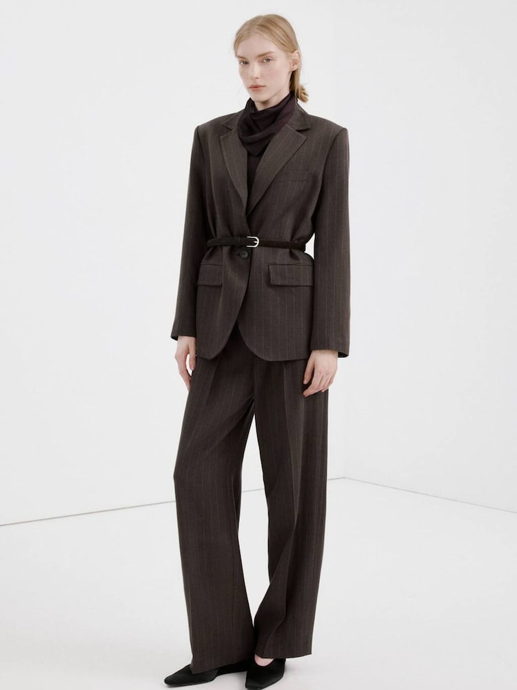 Mango Brown Single Breasted Blazer - Image 2 of 6