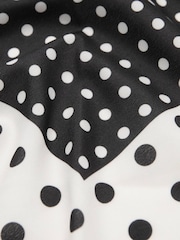 Mango Black Polka Dot Satin Scarf - Image 4 of 4