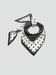 Mango Black & White Satin Scarf - Image 4 of 5