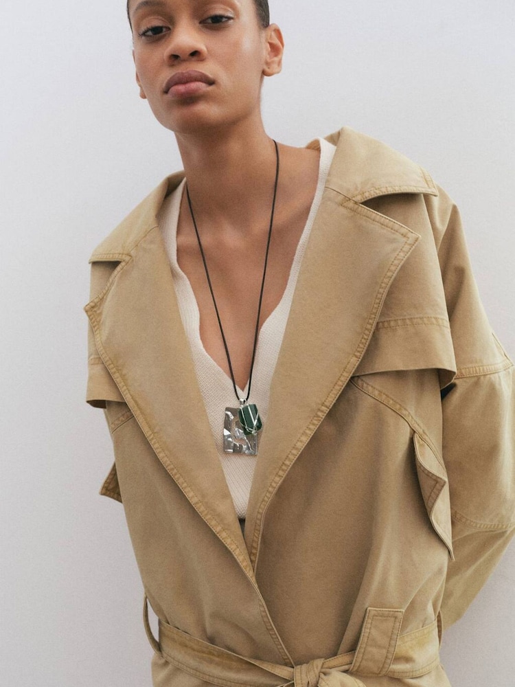 Mango Silver Tone Two Pendant Necklace - Image 1 of 3