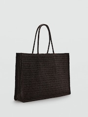 Mango Brown Straw Tote Bag - Image 1 of 3