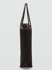 Mango Brown Straw Tote Bag - Image 3 of 3