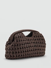 Mango Brown Straw Clutch - Image 1 of 5