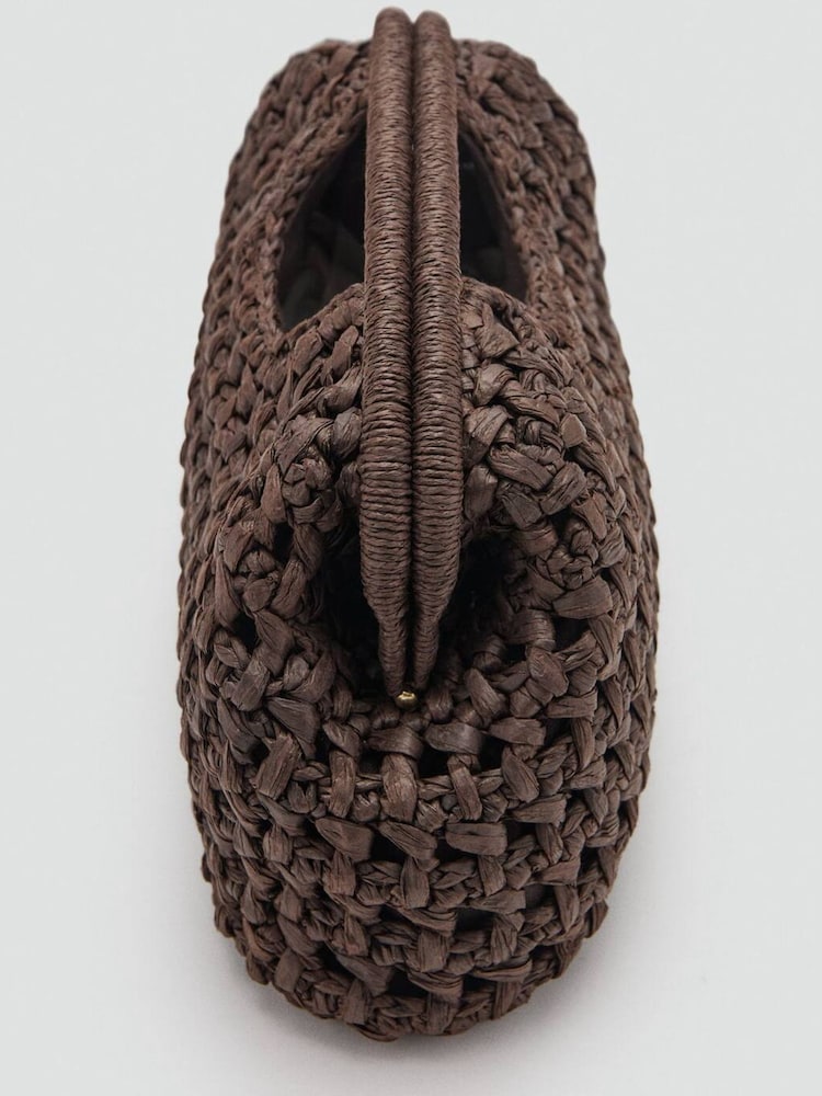 Mango Brown Straw Clutch - Image 5 of 5
