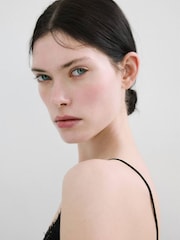 Mango Black Strappy Lace Asymetric Hem Cami - Image 3 of 5