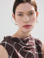 Mango Red Sleeveless Ruched Top - Image 4 of 5