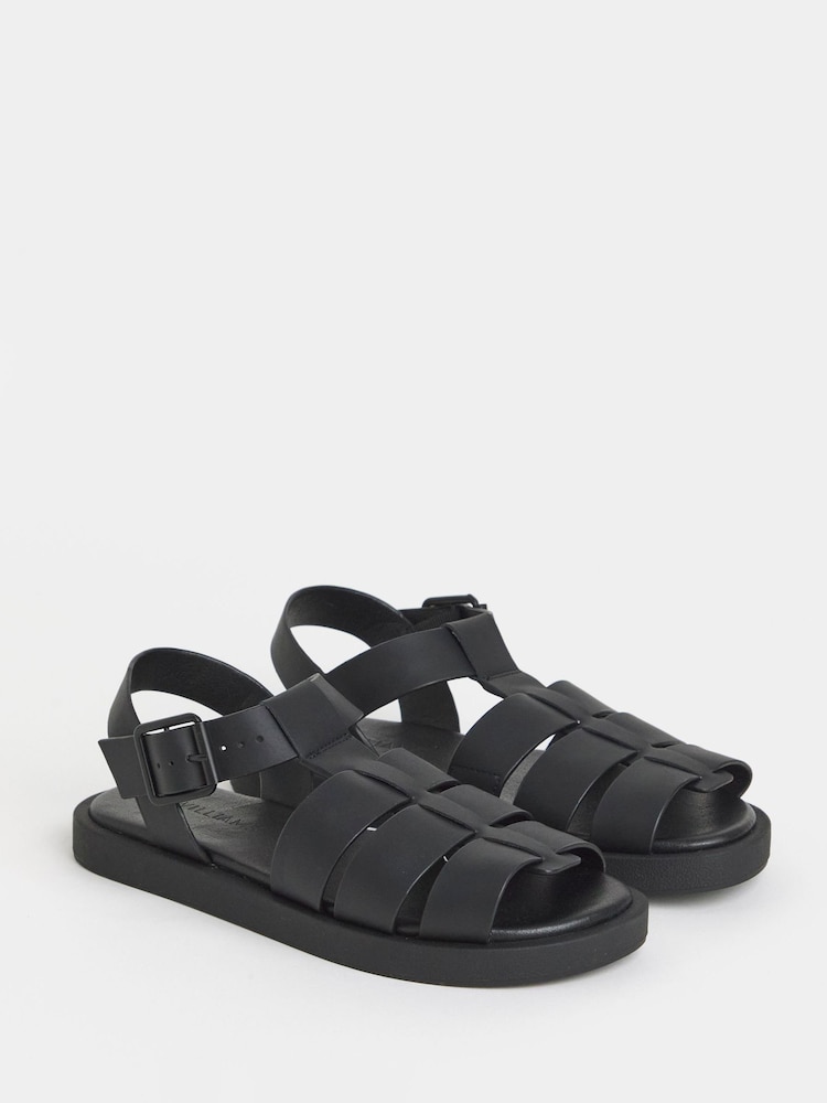 JD Williams Black Fisherman Comfort Sandals - Image 2 of 4