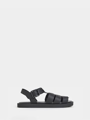 JD Williams Black Fisherman Comfort Sandals - Image 3 of 4