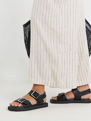 JD Williams Two Part Buckle Comfort Sandals - Afbeelding 1 van 4