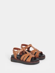 JD Williams Orange T Bar Flat Sandals - Image 2 of 4