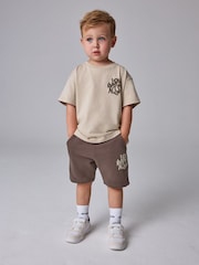smALLSAINTS Neutral Orlando T-Shirt and Shorts Younger Set - Image 1 of 14