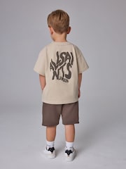 smALLSAINTS Neutral Orlando T-Shirt and Shorts Younger Set - Image 3 of 14