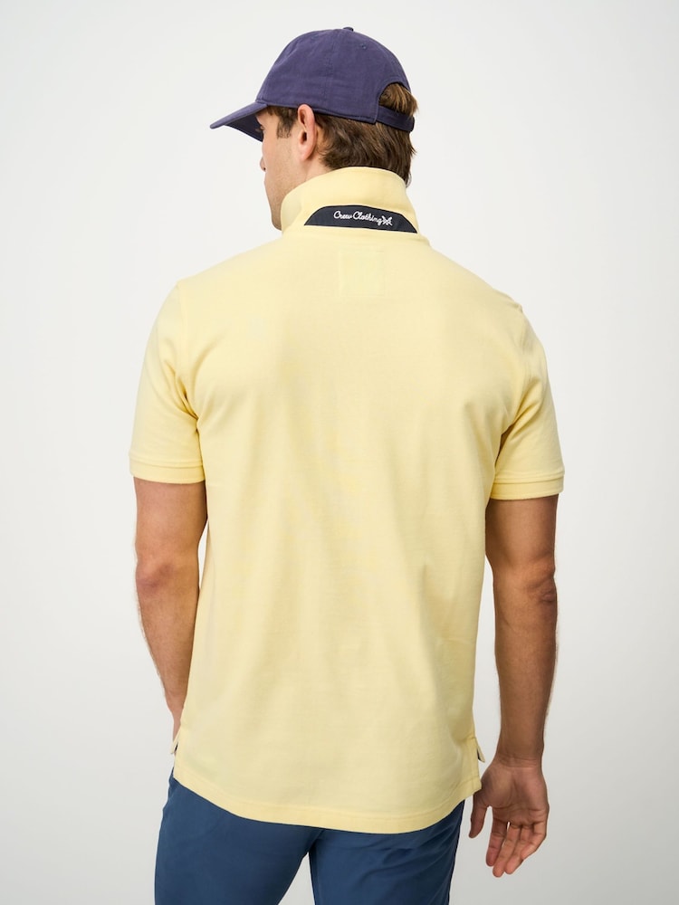 Crew Clothing Cream Classic Cotton Piqué Polo Shirt - Image 2 of 4