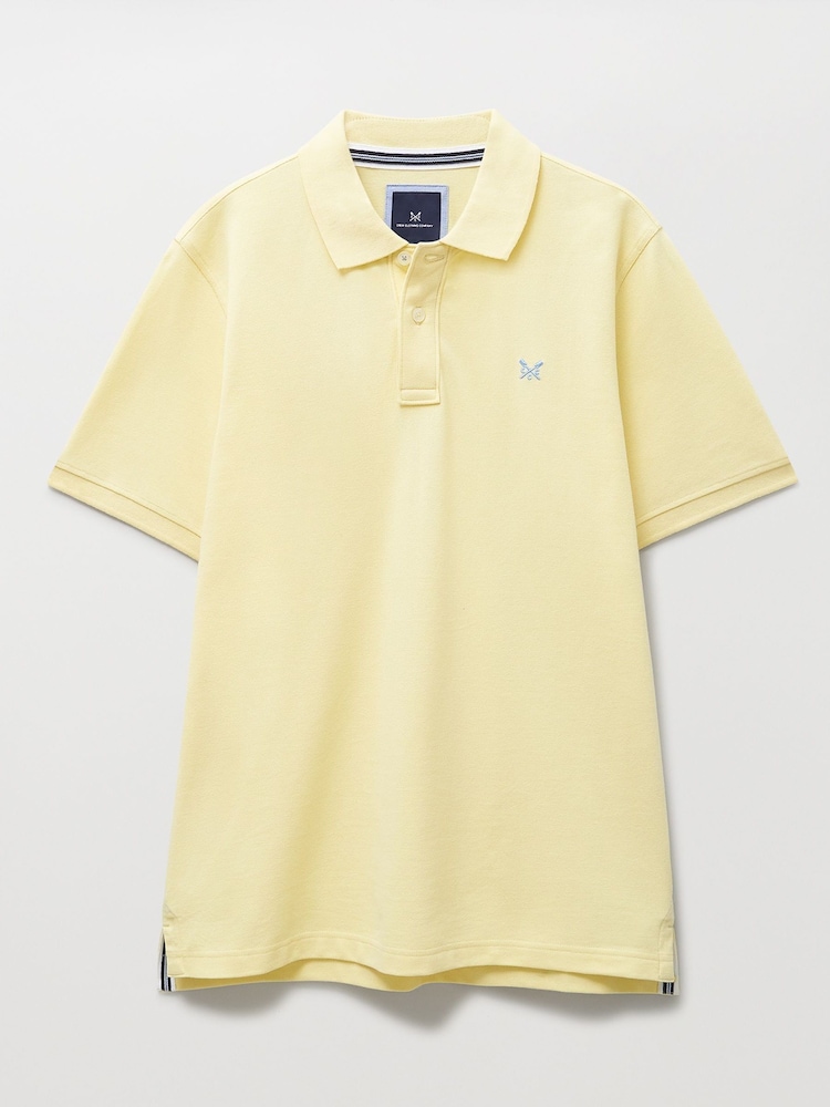 Crew Clothing Cream Classic Cotton Piqué Polo Shirt - Image 4 of 4
