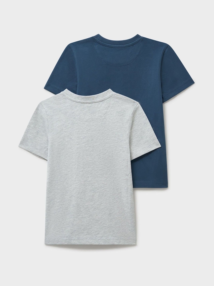 Crew Clothing Green Plain And Printed Classic T-Shirts 2 Pack - Image 2 of 3 Crew Clothing Green Plain And Printed Classic T-Shirts 2 Pack - Image 2 of 3