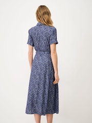 Crew Clothing Blue Short Sleeve Sienna Shirt Dress - Image 2 of 5